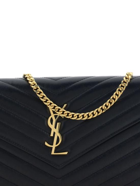 26SS 생로랑 레더 카산드라 체인 월렛 377828AAA441000 Black - SAINT LAURENT