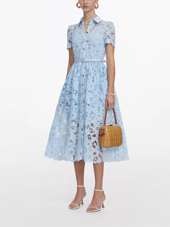 26SS 셀프 포트레이트 미디 원피스 AC26024MBL BLUE Clear Blue - SELF PORTRAIT