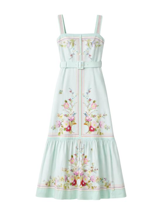 26SS 셀프 포트레이트 미디 원피스 AC26030MG GREEN Green