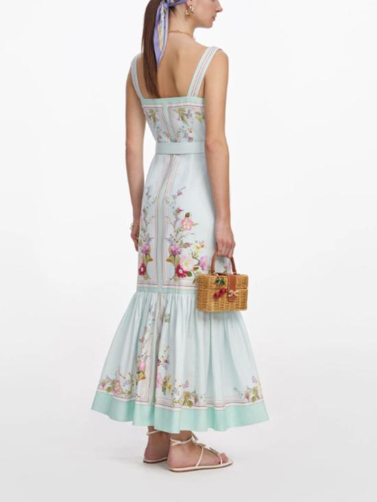 26SS 셀프 포트레이트 미디 원피스 AC26030MG GREEN Green - SELF PORTRAIT