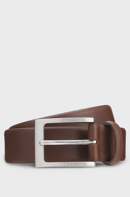 26SS 보스 가죽 벨트 50470787 10182771 02 217 Brown