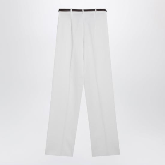 26SS 막스마라 스튜디오 스트레이트 팬츠 MSTDIVOCO White - MAX MARA STUDIO