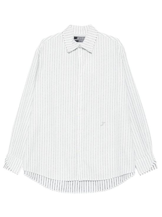26SS 자크뮈스 긴팔 셔츠 SHM00572AW00779 1LX LOGO STRIPES