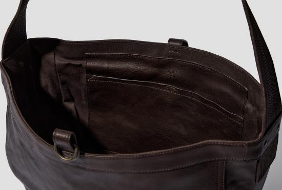 26SS 타이가 타카하시 숄더백 LOT.018 뉴스보이 백 스몰 - 브라운 가죽 TTCORE018 - TAIGA TAKAHASHI