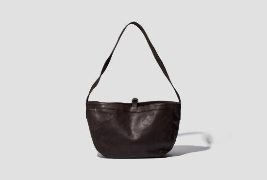 26SS 타이가 타카하시 숄더백 LOT.018 뉴스보이 백 스몰 - 브라운 가죽 TTCORE018