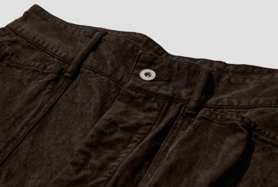 26SS 타이가 타카하시 스트레이트 팬츠 LOT.220 미 육군 M-35 바지 - 진흙 염색 갈색 TTSS26220 - TAIGA TAKAHASHI