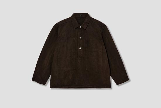 26SS 타이가 타카하시 긴팔 셔츠 LOT.326 미 육군 M-35 풀오버 - 진흙색 염색 브라운 TTSS26326