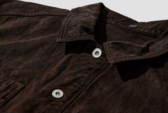 26SS 타이가 타카하시 긴팔 셔츠 LOT.326 미 육군 M-35 풀오버 - 진흙색 염색 브라운 TTSS26326 - TAIGA TAKAHASHI