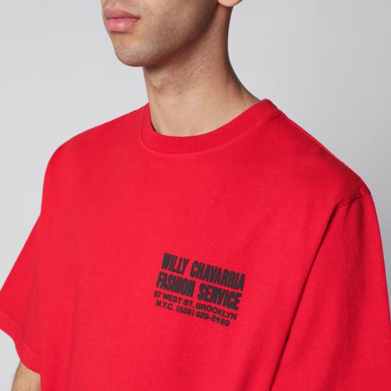 26SS 윌리 차바리아 반팔 티셔츠 WCJSY0180CO Red - WILLY CHAVARRIA