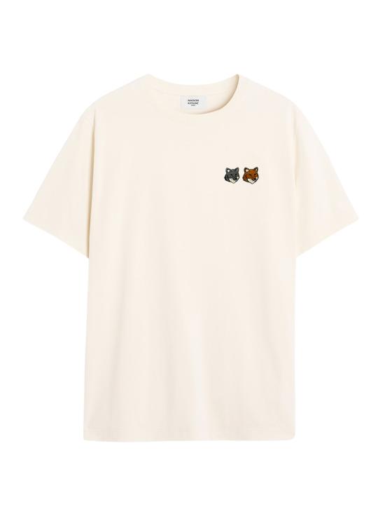 26SS 메종키츠네 더블 폭스 헤드 컴포트 티셔츠 OM011CFKJ7025 P702 White