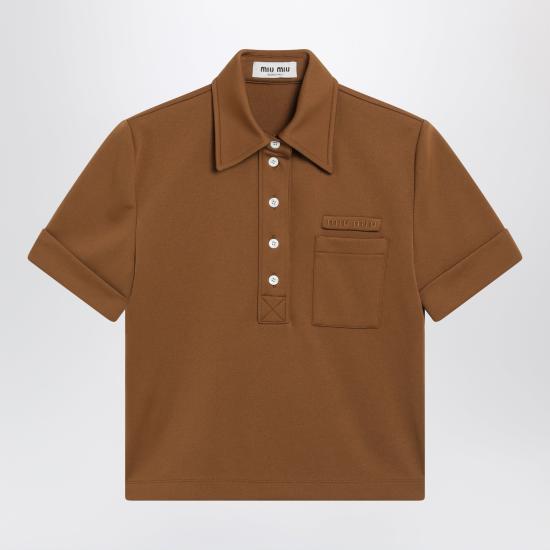 26SS 미우미우 폴로 티셔츠 MT2204OOO14OA Brown