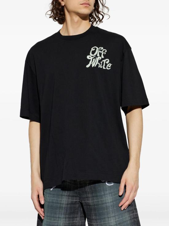 26SS 오프화이트 반팔 티셔츠 44MAA120S26J00M 001 Black - OFF WHITE