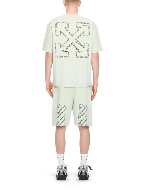 26SS 오프화이트 반팔 티셔츠 44MAA120S26J00M 331 GREEN - OFF WHITE