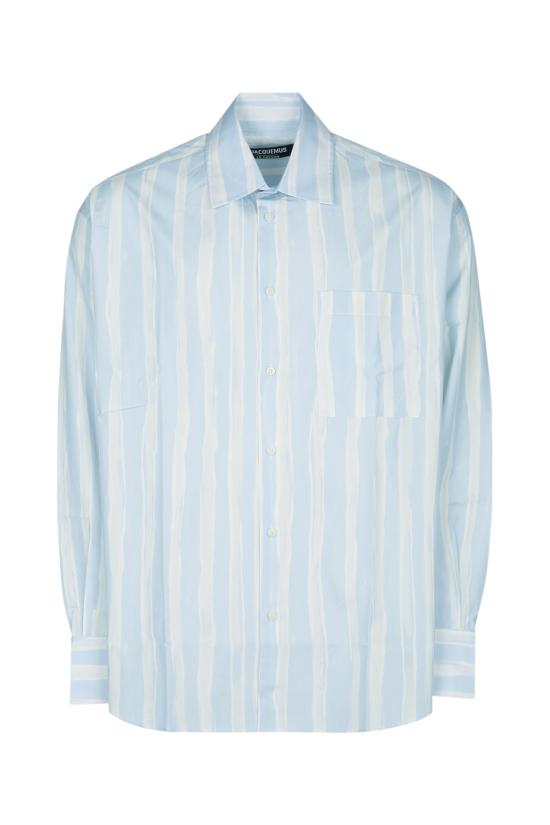 26SS 자크뮈스 긴팔 셔츠 SHM00605AW00691 3GT BLUEBEIGEGOUACHEPRINT