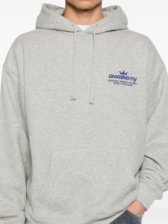 26SS 어웨이크 NY 긴팔 티셔츠 AWK SP26 HD001 HE Grey - AWAKE NY
