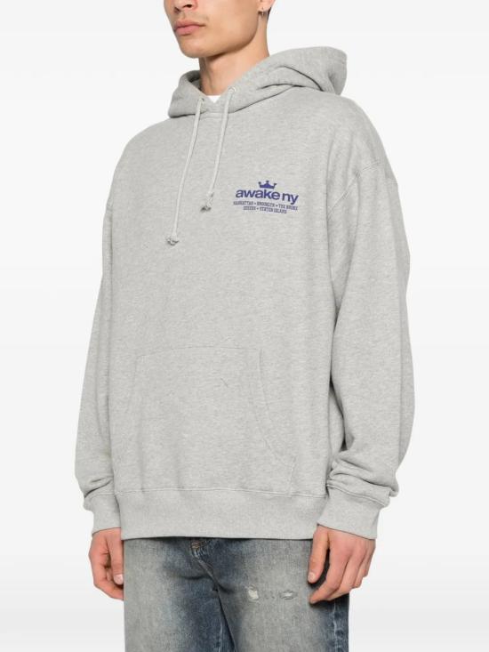 26SS 어웨이크 NY 긴팔 티셔츠 AWK SP26 HD001 HE Grey - AWAKE NY