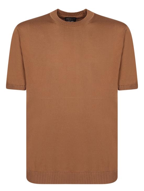 26SS 델 오글리오 반팔 티셔츠 GC3MC CR14R 070 Brown