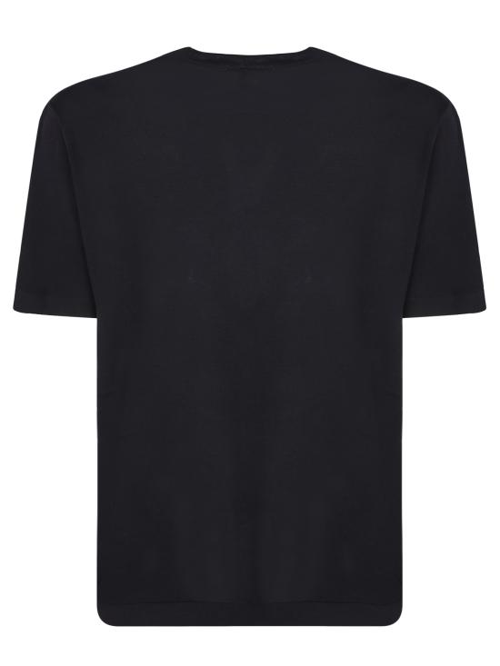 26SS 에르메네질도제냐 반팔 티셔츠 UH15M9A3 TSH B09 Blue - ERMENEGILDO ZEGNA