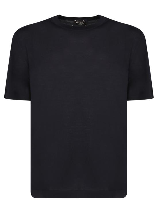 26SS 에르메네질도제냐 반팔 티셔츠 UH15M9A3 TSH B09 Blue