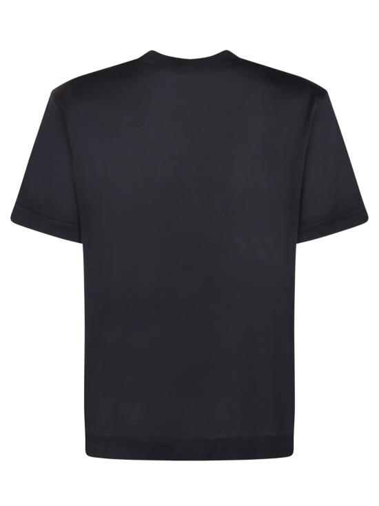 26SS 에르메네질도제냐 반팔 티셔츠 UH386A3 H718 B09 Blue - ERMENEGILDO ZEGNA