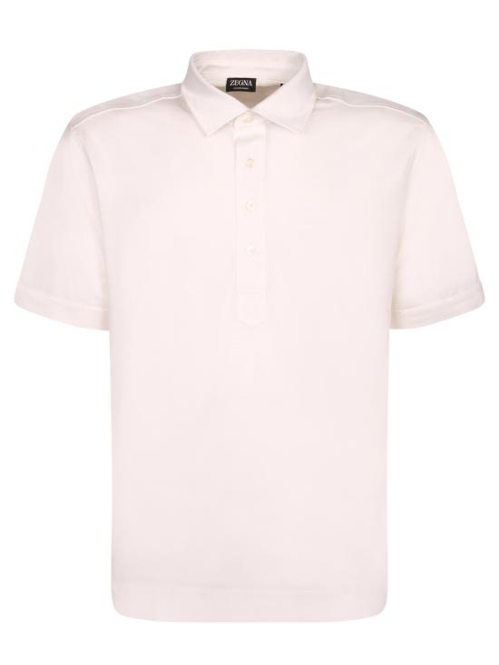 26SS 에르메네질도제냐 폴로 티셔츠 UH386A3 H774 N01 White