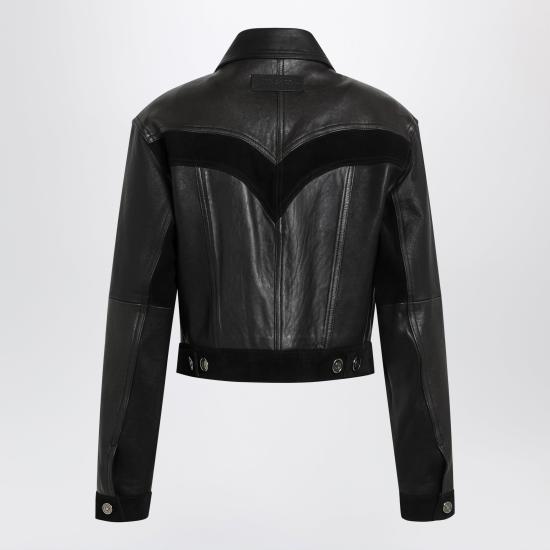 26SS 베르사체 가죽 자켓 10246171A17766 Black - VERSACE