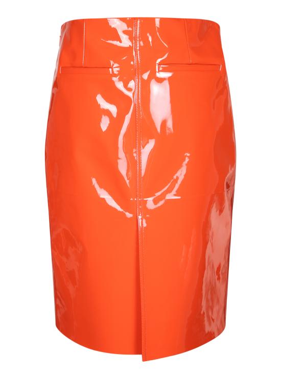 26SS 살바토레 페라가모 미디 스커트 793104 13I094 002 Orange - SALVATORE FERRAGAMO