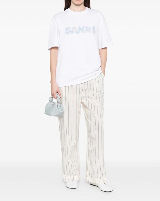 26SS 가니 반팔 티셔츠 A1050188 151 White - GANNI