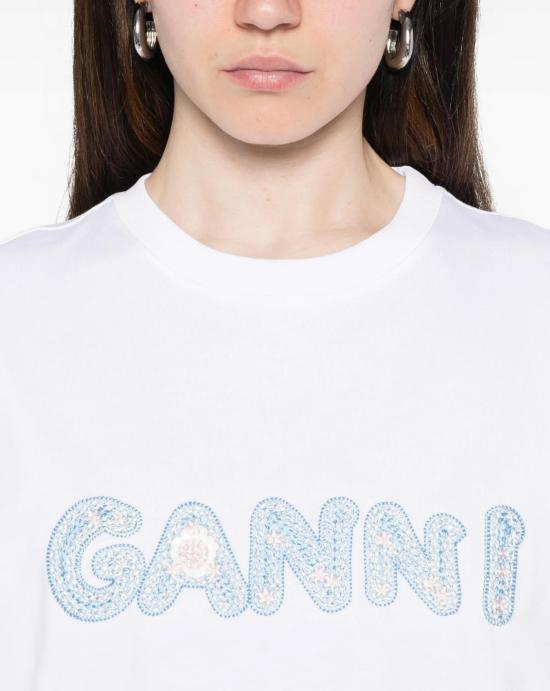 26SS 가니 반팔 티셔츠 A1050188 151 White - GANNI