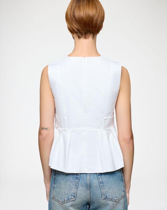 26SS 가니 민소매 티셔츠 A1040124 151 BRIGHT WHITE White - GANNI