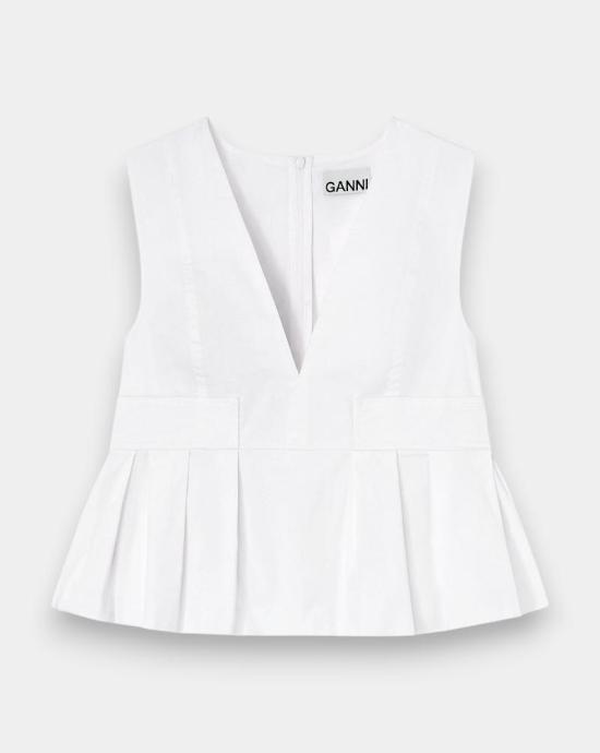 26SS 가니 민소매 티셔츠 A1040124 151 BRIGHT WHITE White