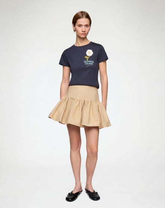 26SS 가니 숏 스커트 A1090243 ZZR WARM SAND Beige - GANNI