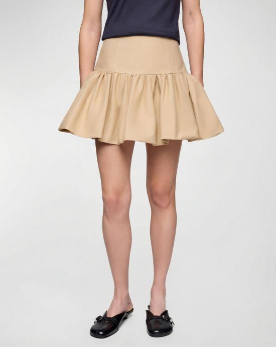 26SS 가니 숏 스커트 A1090243 ZZR WARM SAND Beige - GANNI