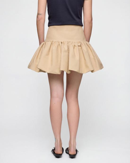 26SS 가니 숏 스커트 A1090243 ZZR WARM SAND Beige - GANNI