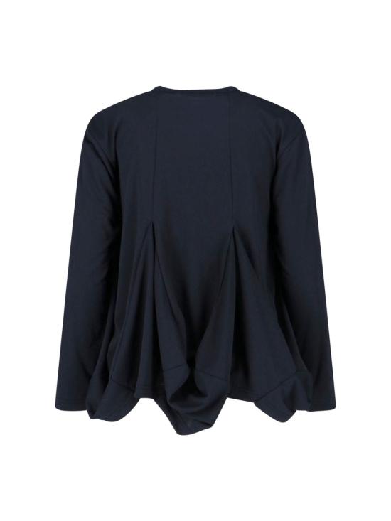  꼼데가르송 긴팔 티셔츠 Comme Des Garçons 긴팔 플리츠 탑 블랙 - COMME DES GARCONS