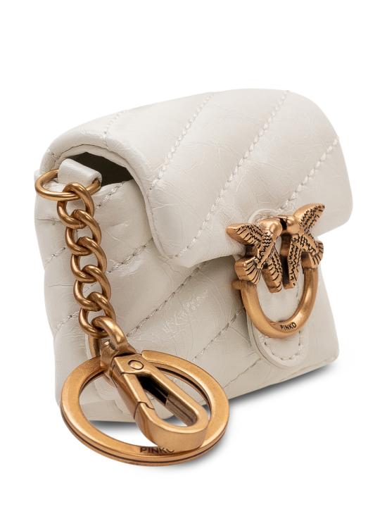 26SS 핑코 키링 105869A37O Z14Q BIANCO SETA ANTIQUE GOLD - PINKO