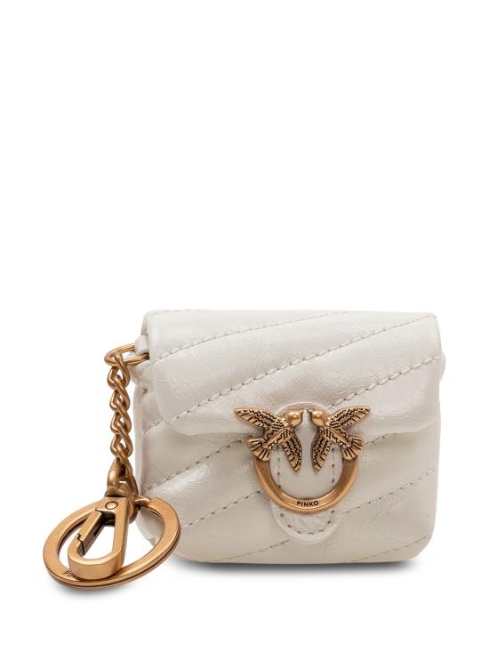 26SS 핑코 키링 105869A37O Z14Q BIANCO SETA ANTIQUE GOLD