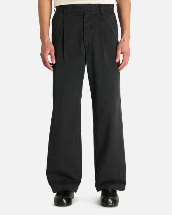  오라리 스트레이트 팬츠 오랄리 가먼트 다이드 핀스 원턱 와이드 팬츠