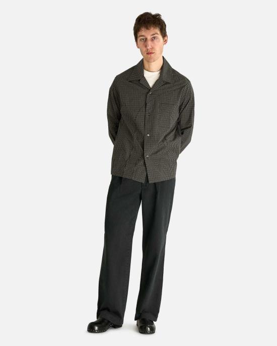  오라리 스트레이트 팬츠 오랄리 가먼트 다이드 핀스 원턱 와이드 팬츠 - AURALEE