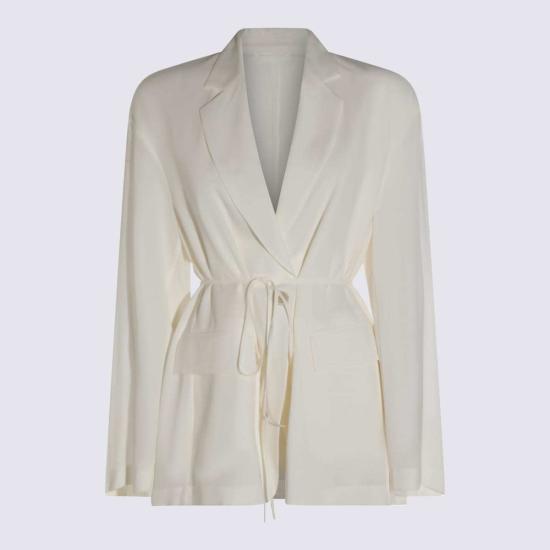  브루넬로 쿠치넬리 수트 자켓 Brunello Cucinelli 화이트 실크 블레이저