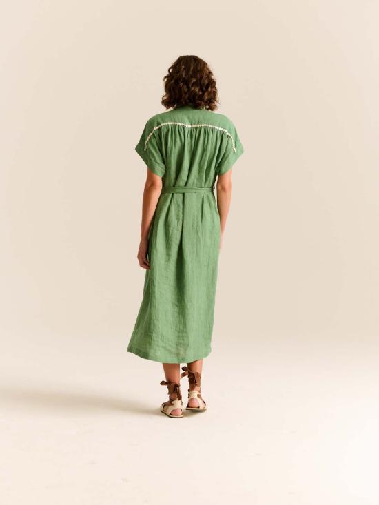  캐롤리나 케이 롱 원피스 캐롤라이나 K 발레리 카프탄 그린 리프 - CAROLINA K