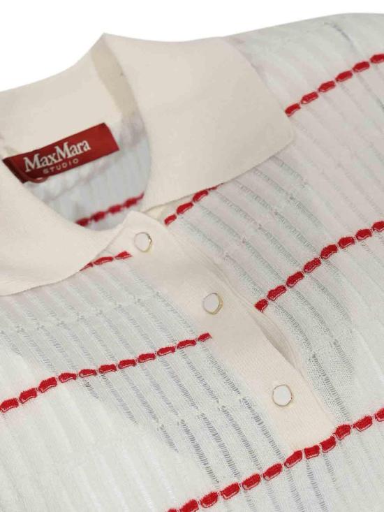 26SS 막스마라 스튜디오 폴로 티셔츠 261636105160001E15 White - MAX MARA STUDIO