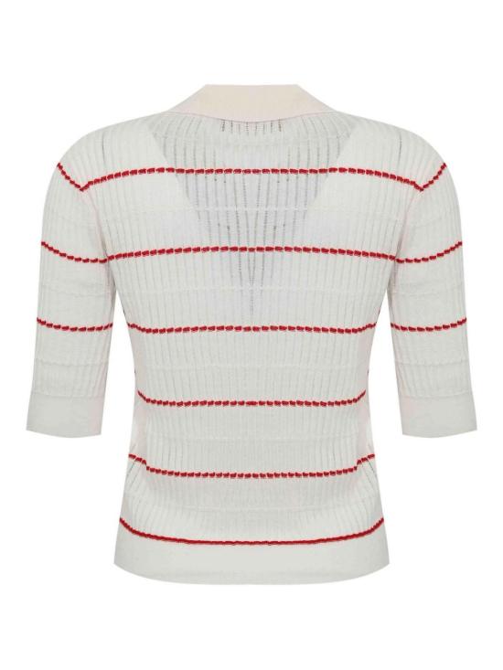 26SS 막스마라 스튜디오 폴로 티셔츠 261636105160001E15 White - MAX MARA STUDIO