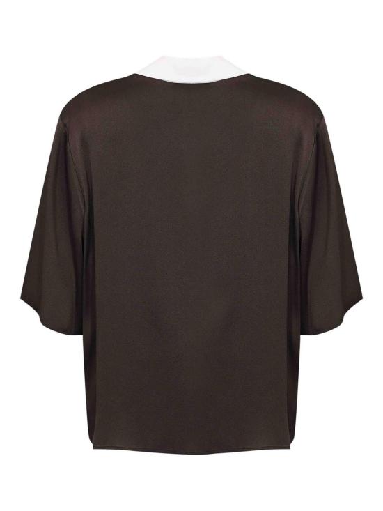 26SS 세미쿠튀르 블라우스 Y6SM07V220 Brown - SEMI-COUTURE