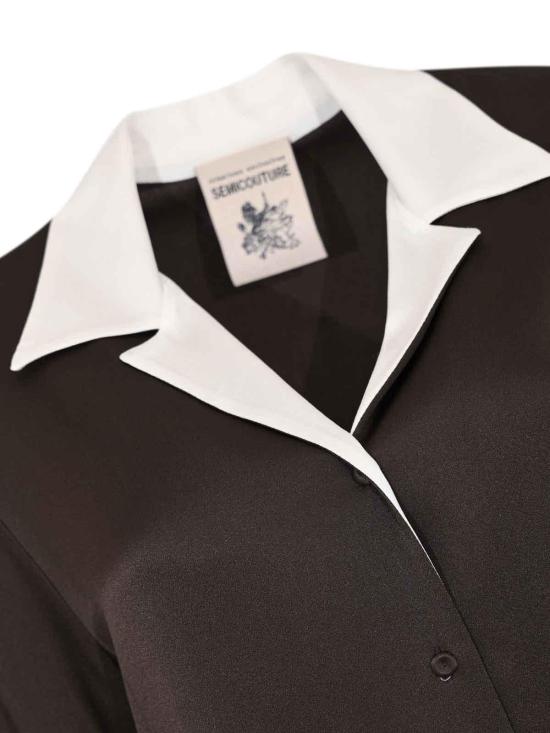 26SS 세미쿠튀르 블라우스 Y6SM07V220 Brown - SEMI-COUTURE