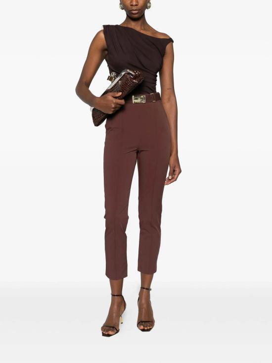 26SS 엘리자베타프랜치 스트레이트 팬츠 PA13261E2644 Brown - ELISABETTA FRANCHI