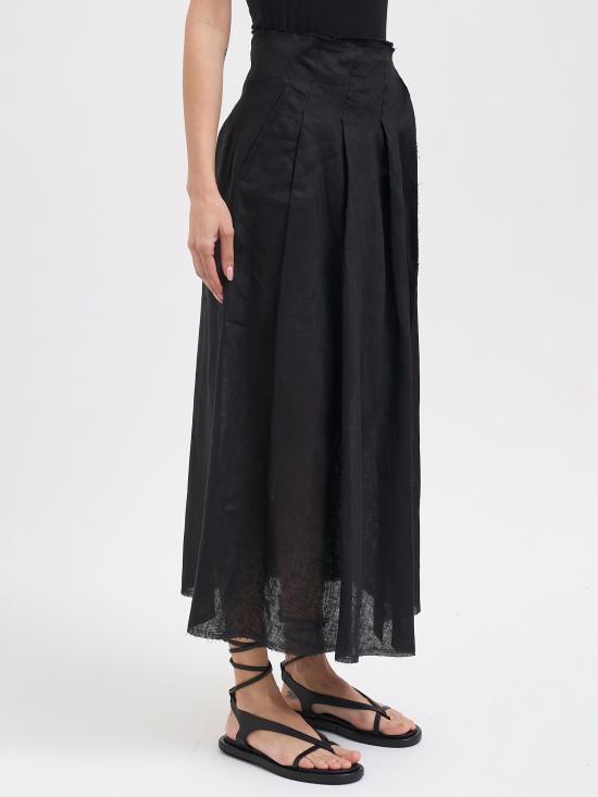 26SS 이자벨베네나토 롱 스커트 NDW24S26BLACK Black - ISABEL BENENATO