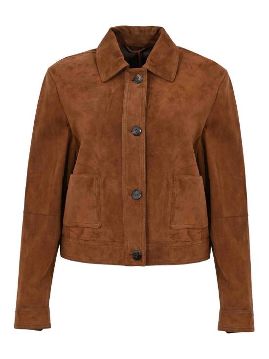 26SS 막스마라 스튜디오 가죽 자켓 26164410216E15 Dark Brown