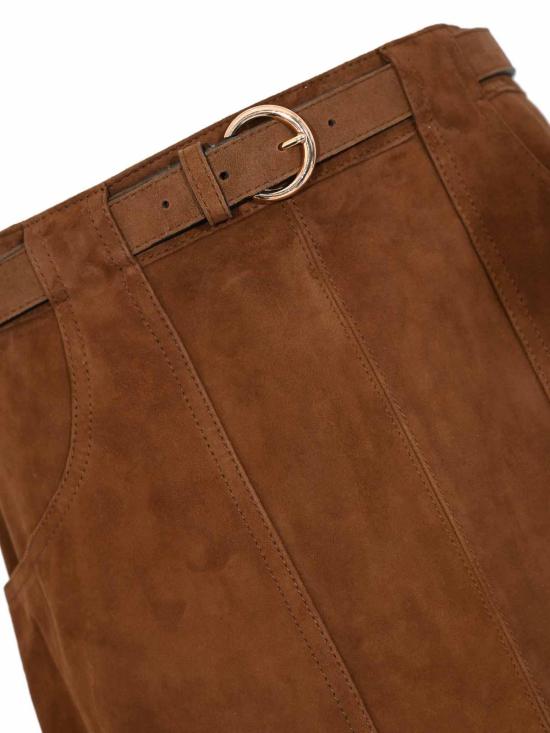 26SS 막스마라 스튜디오 미디 스커트 26164010116E15 Dark Brown - MAX MARA STUDIO