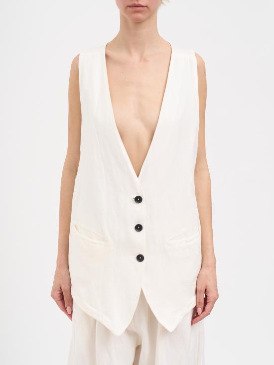 26SS 안드레아 야코브 베스트 N26WSFT76VISCOSECOTTON10 White